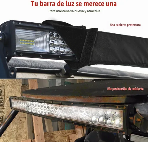 Vista 5 de MICTUNING Cubierta universal para barra de luz LED recta y curvada de 22 pulgadas - Resistente al agua, al viento, al polvo, a la nieve y a