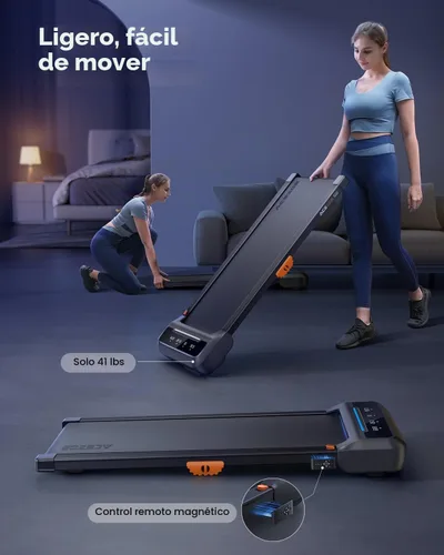 Vista 4 de ACEZOE Walking Pad Treadmill with 10% Incline, Under Desk Treadmill, Compact Portable Treadmills for Home Office, 285lbs Capacity, APP/Remote