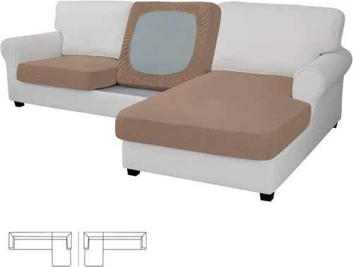Vista 63 de Easy-Going - Funda de cojín elástica individual para sofá biplaza, sillón, funda de cojín protectora, suave, flexible con parte inferior elástica
