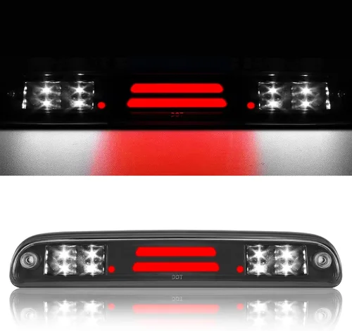 Vista 7 de Reemplazo para Ford F-250 F-350 F-450 F-550 Super Duty/Ford Ranger 1993-2011 Lente de humo LED cromado carcasa trasera de montaje alto 3ª tercera