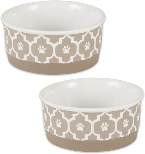 Vista 18 de Recipiente y contenedor para mascotas Bone Dry Lattice Collection, plato único, pequeño, 4.25x2 pulgadas, aguamarina
