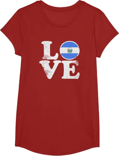 Vista 52 de Love El Salvador Flag tShirt Home Pride Distressed Tee T-Shirt