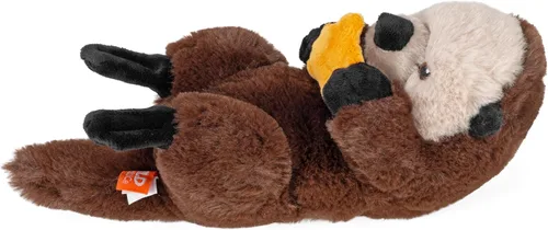 Vista 5 de Wild Republic Ecokins Mini, nutria marina, animal de peluche, 8 pulgadas, regalo para niños, juguete de peluche, hecho de botellas de agua