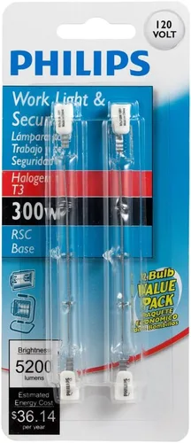 Vista 3 de PHILIPS LED 415711 - Bombilla T3 RSC de 300 W, 4.7 pulgadas, 120 voltios con base de doble extremo, paquete de 2, blanco brillante