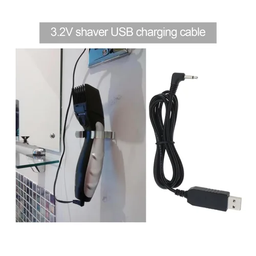 Vista 2 de Create idea Shaver - Cable de carga USB compatible con Remington Barba barba Trimmer MB320 MB320C MB42C MB310C MB200 Pa3215U 3.2V 24AWG 4.9 ft