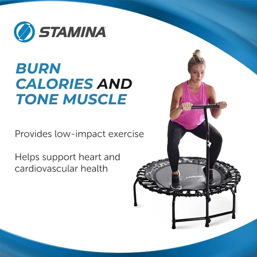 Vista 5 de Fitness Trampoline - Indoor Mini Rebounder Trampoline for Adults - Professional's Choice, Safe & Stable