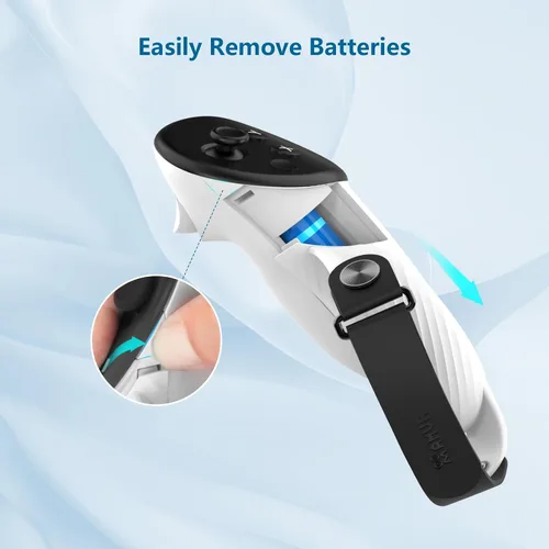 Vista 7 de OURVR Facial Interface and Controller Straps Compatible with MetaOculus Quest 3 Accessories