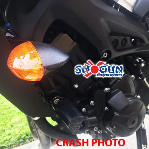 Vista 4 de Shogun Yam MT-09 MT 09 MT09 2018 2019 2020 FZ09 FZ 09 2017 Negro Deslizadores de marco sin corte para modelos ABS y no ABS - 750-6429 - Fabricado