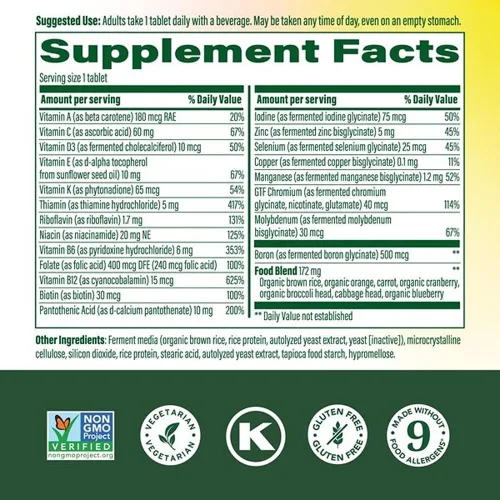 Vista 2 de MegaFood One Daily Multivitamínico sin hierro - Multivitamínico para mujeres y hombres - con comida real - Suplemento de apoyo inmunológico - Salud