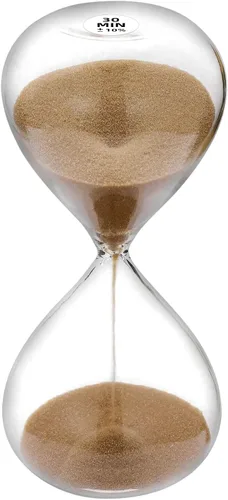 Vista 11 de Reloj de arena con temporizador de arena de 1 minuto con arena de color marrón, reloj de arena grande de 1 minuto, reloj de arena de 1 minuto
