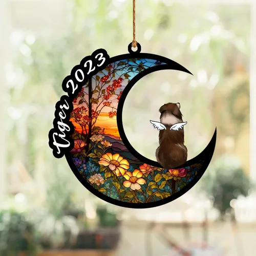 Vista 240 de Nazenti Atrapasoles conmemorativo para perros, adornos de Navidad personalizados para perros, adorno de Navidad, regalos conmemorativos para perros