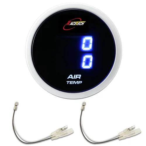 Vista 11 de RACETECH Medidor Digital Dual de Presión de Aceite y Voltímetro - 145 PSI, 8~18V - 52 mm 2-1/16" 20 LED Anillo Exterior Azul con Función