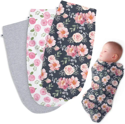 Vista 10 de Henry Hunter - Saco de envolver para bebé, The Simple Swaddle Pañales de algodón elástico suave para recién nacidos Pañales de bebé de 0 a 3