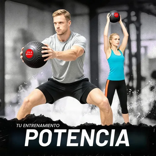 Vista 8 de Slam Ball - Pelotas medicinales con peso para ejercicio y entrenamiento, fuerza, cardio, entrenamiento cruzado y entrenamientos básicos Negro