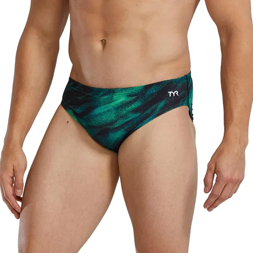 Vista 9 de TYR Men's Durafast Elite Racer Brief Swimsuit Negro