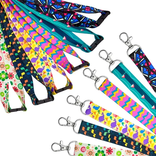 Vista 4 de YOUOWO Paquete de 6 cordones para tarjetas de identificación para crucero, lindas llaves para niños y mujeres, tarjetero, tarjeta de barco