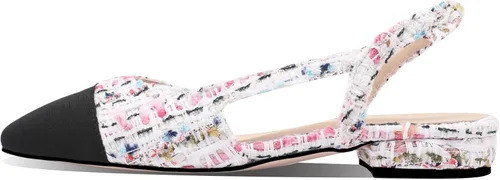Vista 5 de JiaBinji Zapatos planos para mujer con puntera redonda cerrada en dos tonos