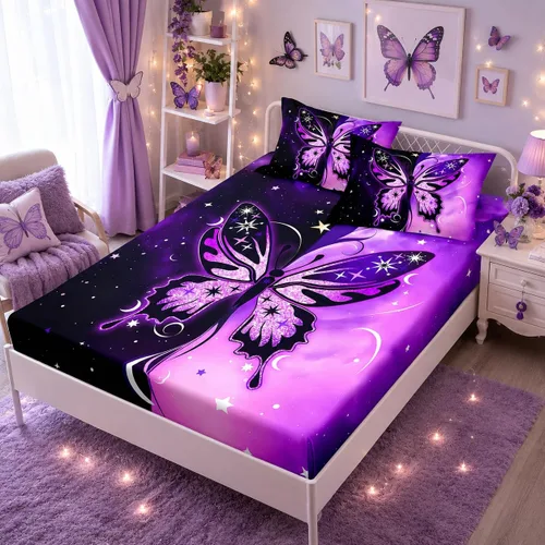 Vista 12 de HOSIMA - Juego de ropa de cama con diseño de ajolote para decoración de dormitorio infantil, patrón de dibujos animados espaciales Kawaii, animales