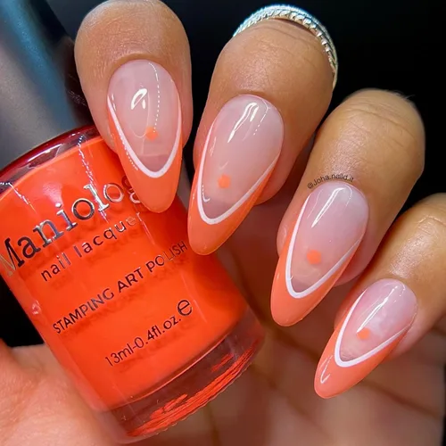 Vista 2 de Maniology French Connection - Placa de estampado de uñas con punta francesa, manicura clásica y simple, reutilizable, rectangular, plantilla de arte