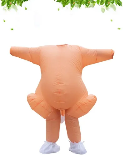 Vista 8 de Happyyami 1 juego de disfraz inflable de pavo para adultos, disfraz de pavo inflable para Halloween, otoño, cosecha, fiesta de Acción de Gracias