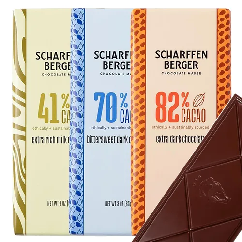 Vista 10 de Scharffen Berger Barra de Chocolate (3 onzas, paquete de 6) – Barra de chocolate negro semidulce, 62% de cacao, sin gluten, barras de chocolate