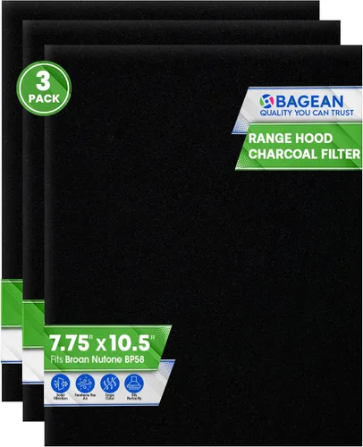 Vista 7 de Filtro de carbón para campana extractora de 7.75 x 10.5 pulgadas, se adapta a Broan y Nutone BP58 para campanas extractoras de la serie 43000