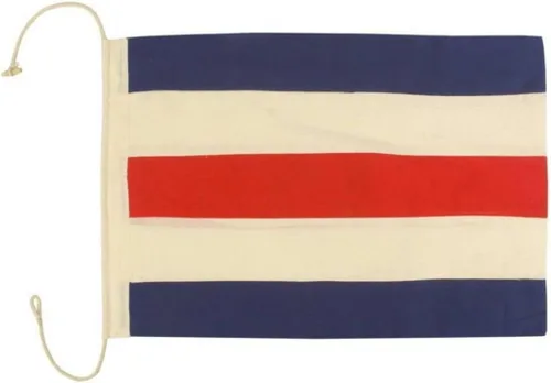 Vista 11 de Hampton Nautical Letra F Bandera de tela náutica del alfabeto, letra S