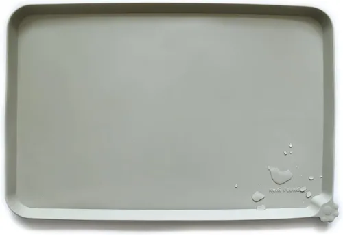 Vista 31 de Hoki Found - Bandeja de silicona para comederos de perros y gatos, tapetes impermeables para comida y agua, color caramelo