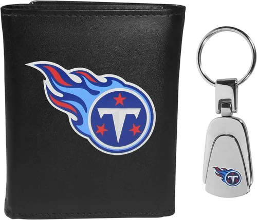 Vista 14 de Siskiyou Sports NFL unisex Tri-fold Wallet & Steel Key Chain