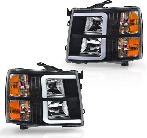 Vista 11 de CHEDA Conjunto de Faros Delanteros Faro Compatible con GMC Canyon/Chevy Colorado 2004-2012 Conjunto de Faros Luces de Parachoques