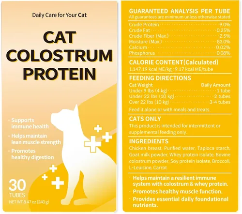 Vista 12 de Doctor By Suplemento de Proteína de Colóstrato para Gatos con Soporte Inmune y Crecimiento Muscular, Suave para la Digestión de Gatitos, Gatos