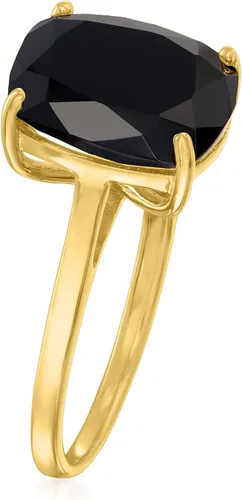 Vista 3 de Ross-Simons Anillo de ónix en oro de 18 quilates sobre plata esterlina