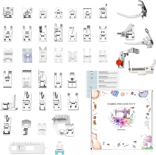Vista 8 de Pie prensatelas con dedo abierto para caminar, apto para acolchado y costura de telas gruesas, compatible con máquina de coser Brother F033N F033