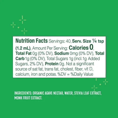 Vista 2 de Whole Earth Stevia & Monk Fruit Edulcorante líquido, original, 1.62 onzas líquidas (paquete de 1)