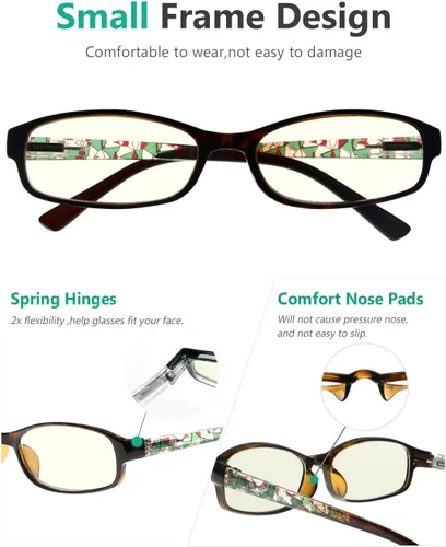 Vista 4 de Eyekepper 3 Pack Blue Light Blocking Eyeglasses Crystal Clear Computer Readers
