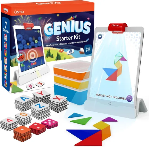 Vista 13 de Osmo Kit de genios, de 6 a 10 años, juegos de ortografía, matemáticas y creatividad, tableta Fire