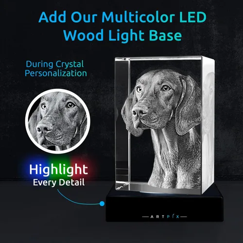 Vista 2 de ArtPix 3D Foto de cristal de alta calidad, regalos personalizados para mujeres, esposa, ella, él, hombres, marido, abuela, gran regalo personalizado