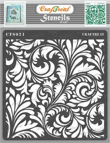 Vista 3 de CrafTreat - Plantillas reutilizables con puntos florales para pintar sobre madera, lienzo, papel, tela, suelo, pared y azulejos, adorno con cuentas