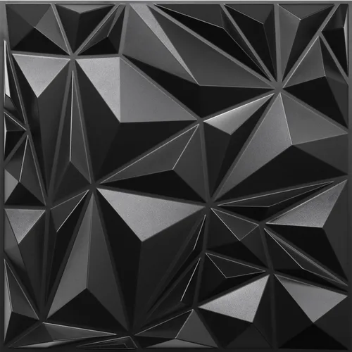 Vista 8 de STICKGOO Paneles de pared 3D de diamante para decoración de pared interior, paneles de pared con textura 3D blanca de 19.7 x 19.7 pulgadas, paneles