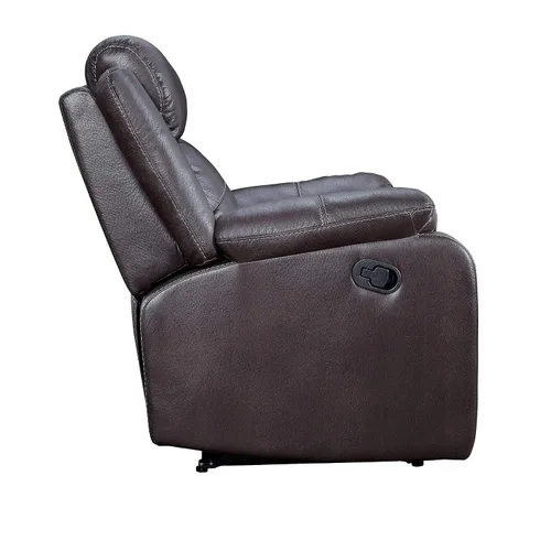 Vista 5 de Homelegance Yerba - Sofá reclinable doble de microfibra de 80 pulgadas, color marrón oscuro
