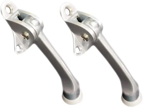 Vista 13 de QCAA Soporte de puerta de Kickdown resistente, 4", Zinc Die Cast, Cobre antiguo, Hecho en Taiwán