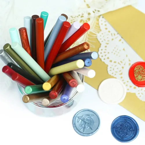 Vista 8 de 20 barras de pegamento para pistola de cera, sellado de sobre, mini barra de pegamento, ideal para sellos de cera de letras (oro rosa)