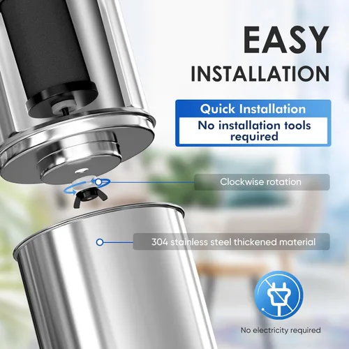 Vista 6 de Purewell Sistema de filtro de agua por gravedad, ultrafiltración portátil de acero inoxidable de 3,8 L (0,01 μm) para supervivencia, campamento