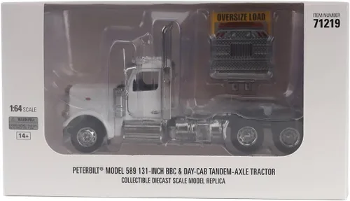 Vista 9 de Diecast Masters 1:64 Peterbilt 589 Semirremolque de cabina de día en tándem, 71219
