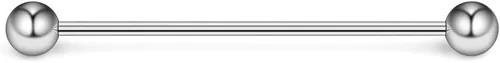 Vista 5 de Ruifan Piercing para el cuerpo del cartílago de la barra industrial calibre 16, joyería de 1 3/8 pulgadas (1.378 in)