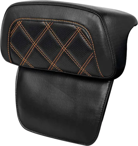 Vista 32 de TCT-MOTORPARTS Driver Rider - Almohadilla de respaldo para Harley Touring 2009-2023 Road King Street Road Electra Glide Ultra Black Stitching