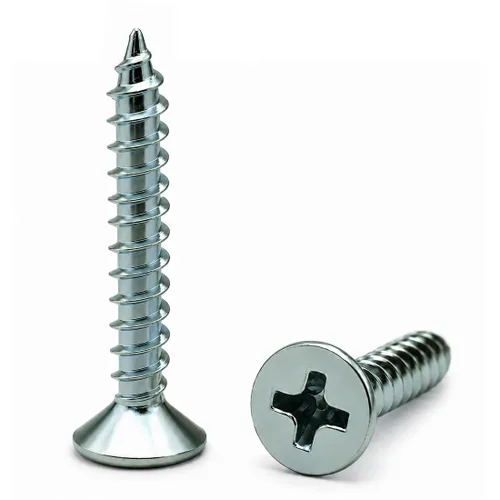 Vista 10 de BCP Fasteners 100 unidades de tornillos para madera Phillips de cabeza plana de 1/2" inoxidable #6 (BCP16)