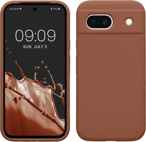Vista 338 de kwmobile Funda Compatible con Google Pixel 6 Pro - Funda de Teléfono de Silicona TPU con Acabado Suave - Azul Caribe