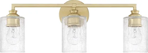 Vista 5 de Capital Lighting 120521CG-422 Milan - Soporte de pared para tocador de baño de vidrio helado, 2 luces, 200 vatios en total, 9 pulgadas de alto x 13