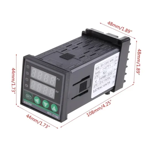 Vista 4 de Y1UB Digital PID Temperature Controller REX-C100 K Type Output 0-400℃ Durable